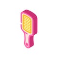 hairbrush hygiene isometric icon vector illustration
