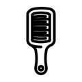 hairbrush hygiene line icon vector illustration