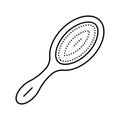 hairbrush hygiene line icon vector illustration