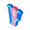 hairbrushes tool for hair isometric icon vector illustration
