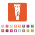 The hairclipper icon. Shaver symbol. Flat Royalty Free Stock Photo