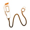Haircut machine isolated orange lines Royalty Free Stock Photo