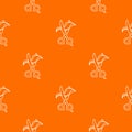 Haircut pattern vector orange Royalty Free Stock Photo