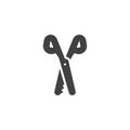 Haircut thinning scissors vector icon