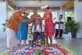 Haircutting ceremony in Matavera Rarotonga Cook Islands Royalty Free Stock Photo