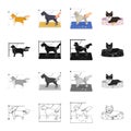 Hairdresser, animals, dog, and other web icon in cartoon style. Puppy, hygiene, hound, icons in set collection.