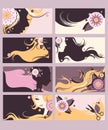 Hairdresser calling cards set