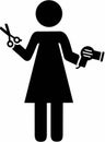 Hairdresser female Pictogram