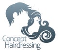 Hairdresser Silhouette Hair Salon Man And Woman Royalty Free Stock Photo