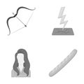 Hairdresser, history, achievement icons in set collection.s and other web icon in monochrome style. products, bread