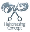 Hairdresser Salon Scissors Cutting Lock Of Hair