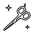 Hairdresser scissors icon. Linear vector illustration from beautiful collection. Outline hairdresser scissors icon vector. Symbol