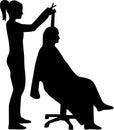 Hairdresser Silhouette Haircutter Royalty Free Stock Photo