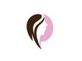 Hairdresser woman beauy and makeup for logo design