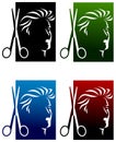 Hairdressers logo set