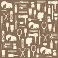 Hairdressers tools seamless pattern