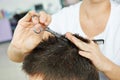 Hairdressing at beauty parlour Royalty Free Stock Photo
