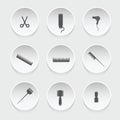 Hairdressing icons vector