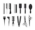 Hairdressing icons for woman