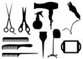 Hairdressing objects Royalty Free Stock Photo