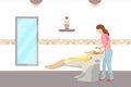 Hairdressing Salon, Hair Wash Done by Hairdresser Royalty Free Stock Photo