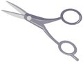 Hairdresser tool for cutting hair, barbershop symbol. Hairdressing scissors with sharp blades