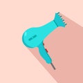 Hairdryer flat icon from beauty salon. Vector illustration.