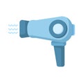 Hairdryer flat icon. Vector colorful isolated illlustration Royalty Free Stock Photo