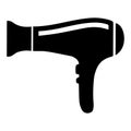 Hairdryer icon, black vector icon isolated Royalty Free Stock Photo