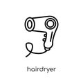 Hairdryer icon. Trendy modern flat linear vector Hairdryer icon
