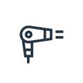 hairdryer icon vector from hairdressing and barber shop concept. Thin line illustration of hairdryer editable stroke. hairdryer