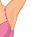 Hairless female armpit after depilation vector isolated Royalty Free Stock Photo