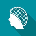 Hairnets must be worn flat icon