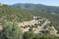 Hairpin Bend Mountain Road In Greece Royalty Free Stock Photo