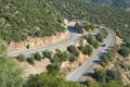 Hairpin Bend Mountain Road In Greece Royalty Free Stock Photo