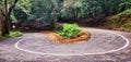 A hairpin bend road within a forest in Ponmudi, Kerala, India Royalty Free Stock Photo