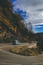 Hairpin bends on a mountain road.