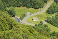 Hairpin Curve in Pyrenees Mountains Royalty Free Stock Photo