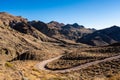 Hairpin Curve Of Titus Canyon Road Climbs The Hillside Royalty Free Stock Photo