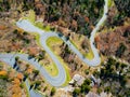 Hairpin Curves on Grandfather Mountain, Banner Elk, NC Royalty Free Stock Photo