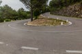 Hairpin road in Krka national park, Croat