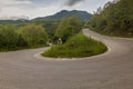 Hairpin road in Lovcen national park, Monteneg