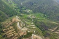 Hairpin turns on road to Selvino, Orobie