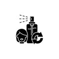 Hairspray refill black glyph icon
