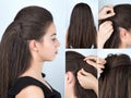 Hairstyle with pins for curly hair tutorial