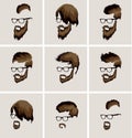 Hairstyles with a beard and mustache wearing