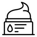 Hairstyling gel icon outline vector. Hair care