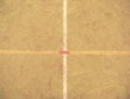 Hairy carpet on outside hanball playground. Floor of sports court with white marking lines. Royalty Free Stock Photo