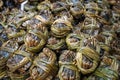 Hairy crabs for sale on seafood market, Hongkong Royalty Free Stock Photo