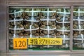 Hairy crabs for sale on seafood market, Hongkong Royalty Free Stock Photo